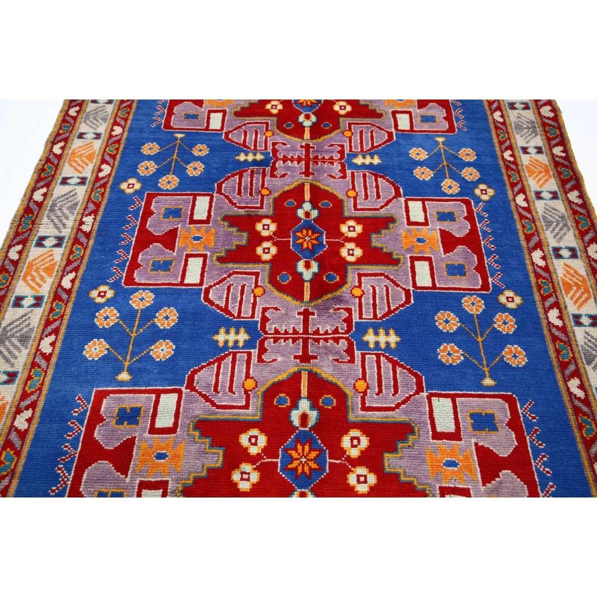 Revival 5x8 Handmade Double Knotted Washable Wool Rug - Colorful