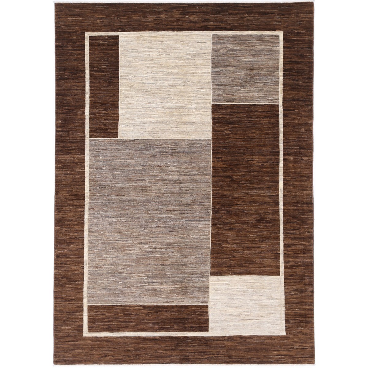Modcar 6x8 Handmade Double Knotted Washable Wool Rug - Colorful