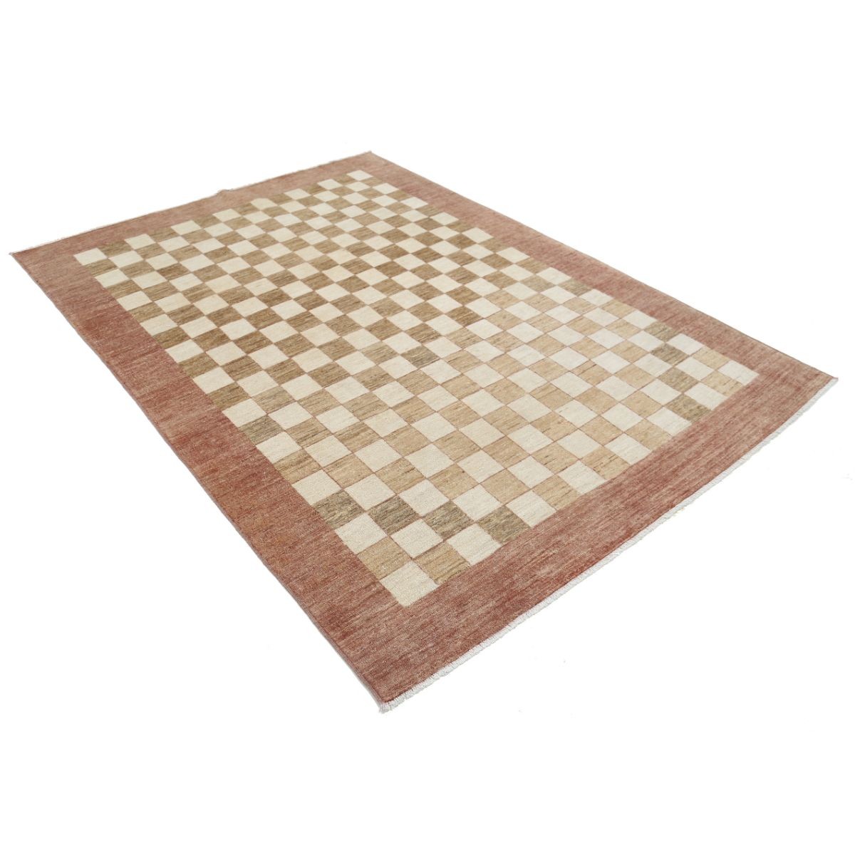 Modcar 6x8 Handmade Double Knotted Washable Wool Rug - Colorful