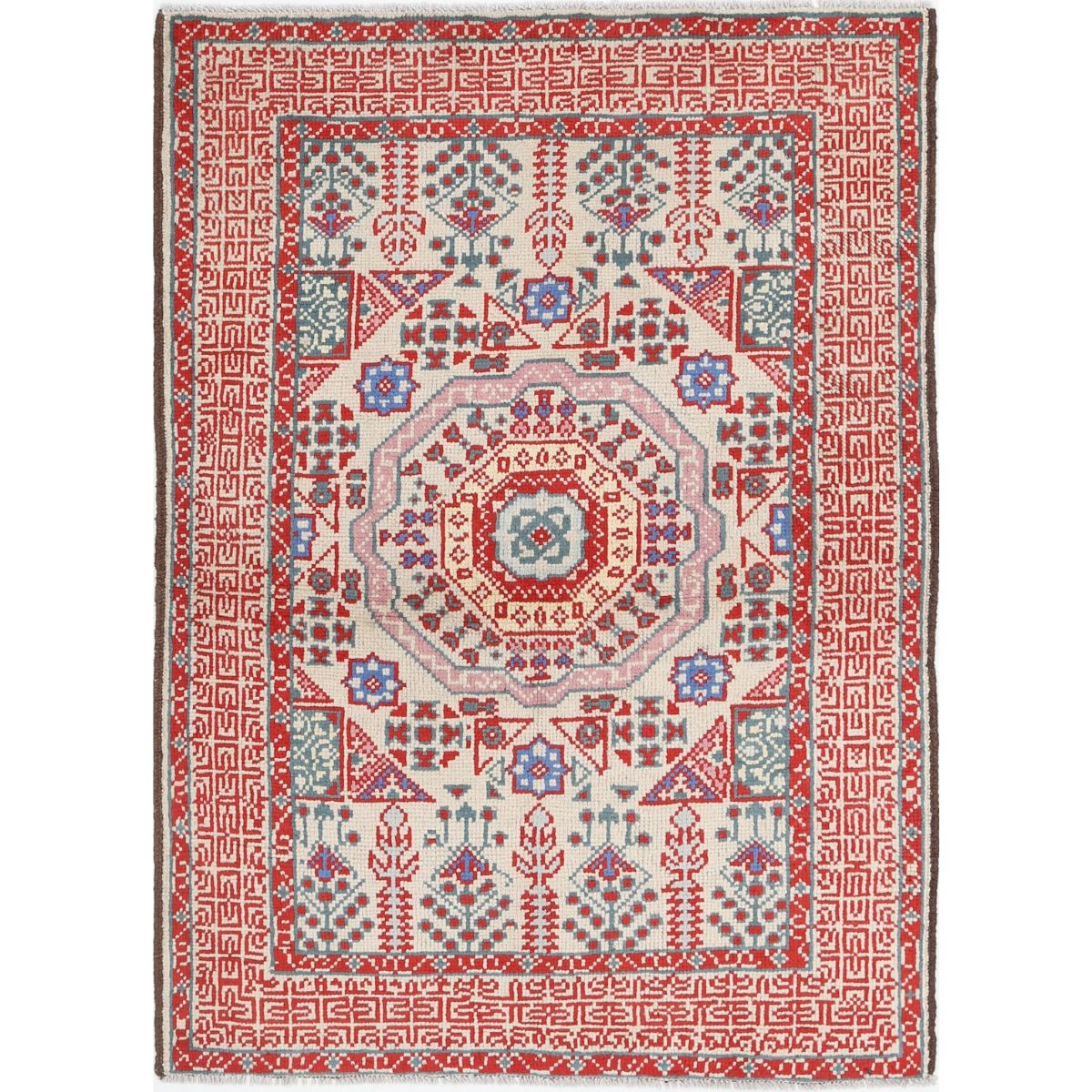 Revival 3x5 Handmade Double Knotted Washable Wool Rug - Colorful