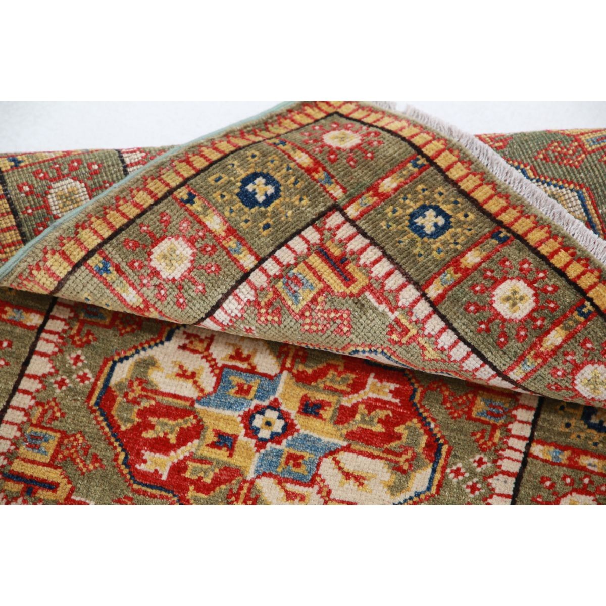 Revival 2x3 Handmade Double Knotted Washable Wool Rug - Colorful