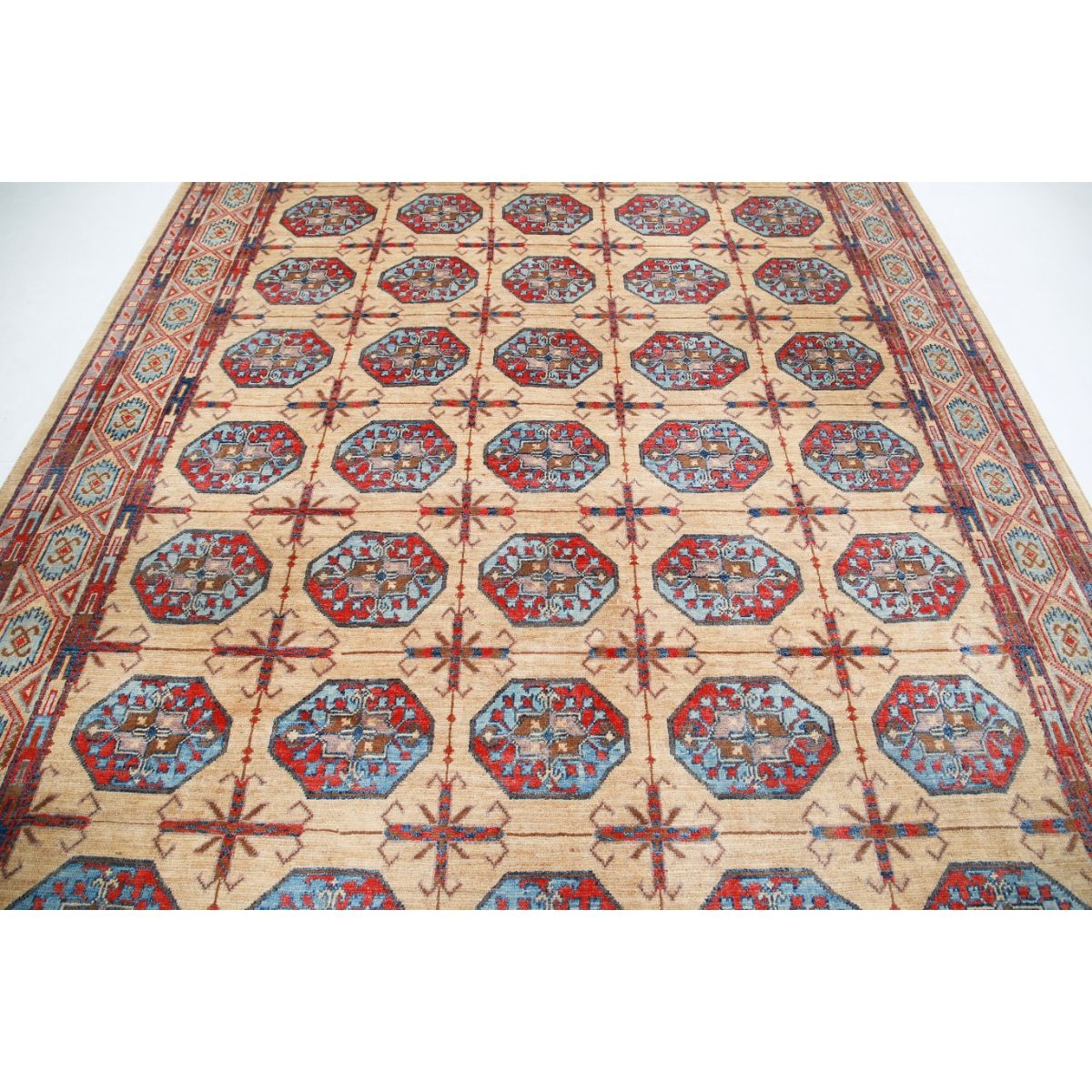 Revival 8x11 Handmade Double Knotted Washable Wool Rug - Colorful