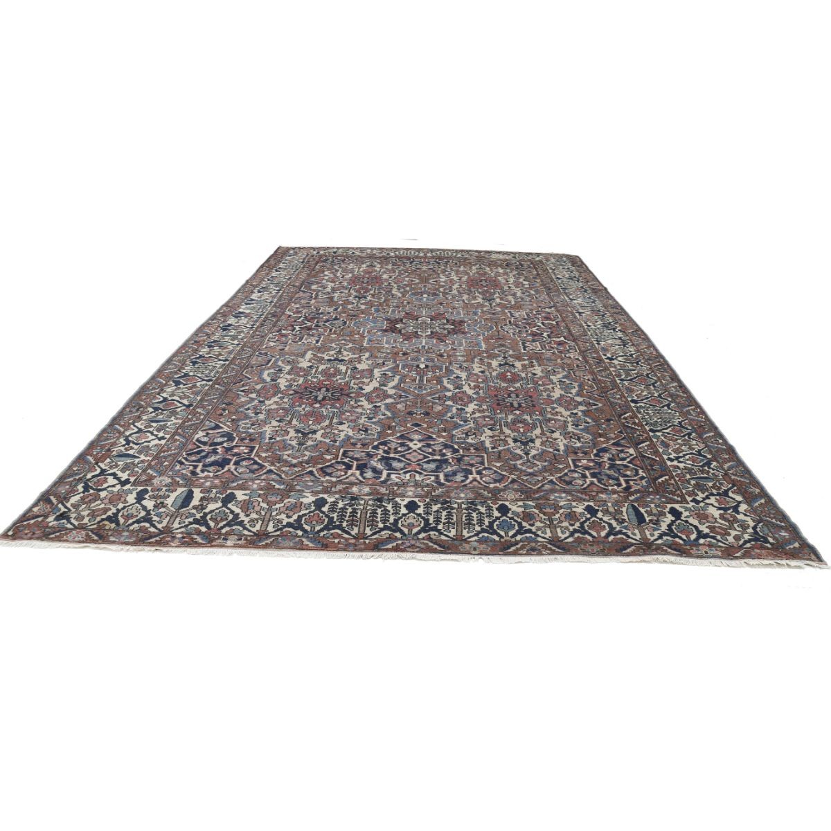 Vintage 11x17 Handmade Double Knotted Washable Wool Rug - Soft Hues