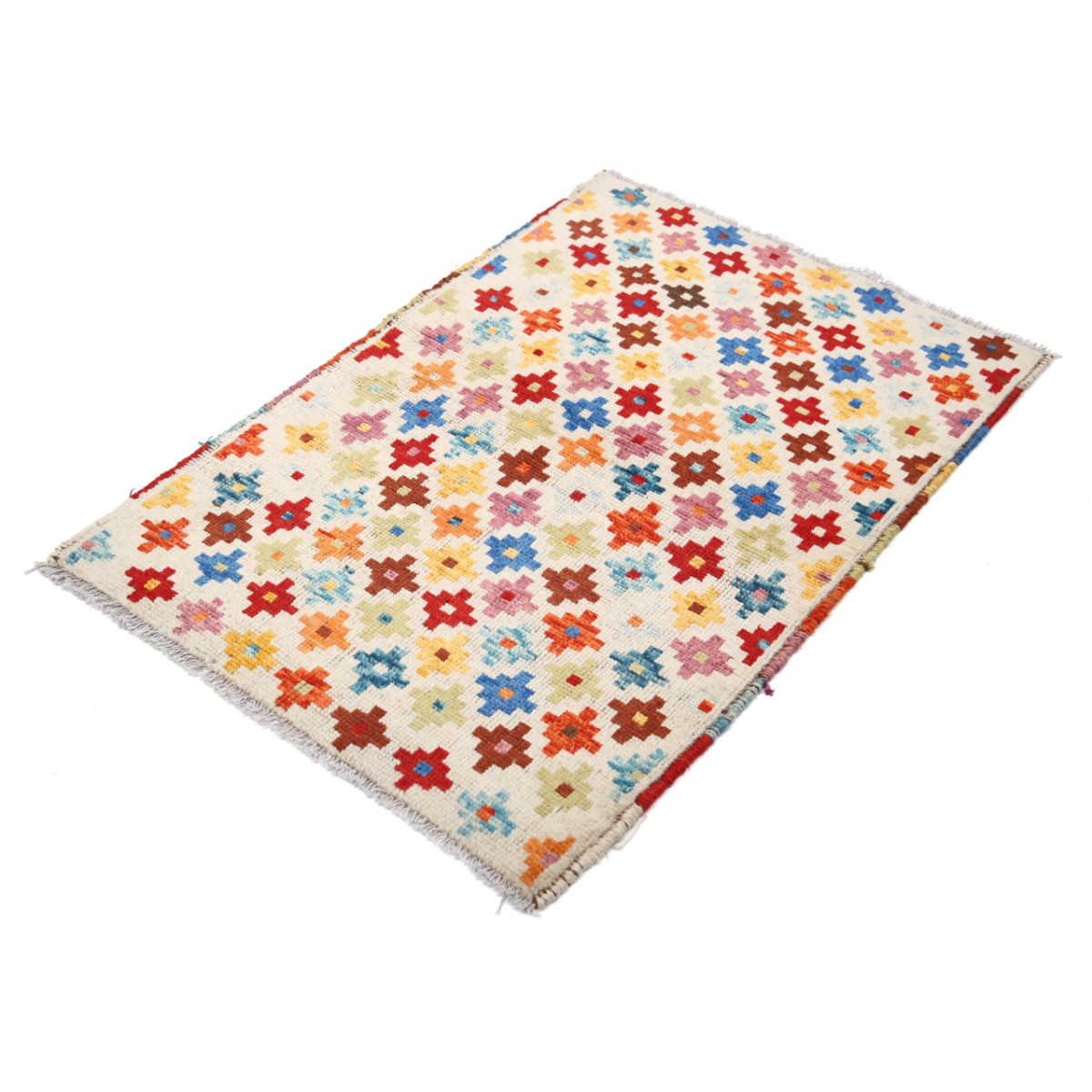 Revival 3x4 Handmade Double Knotted Washable Wool Rug - Colorful