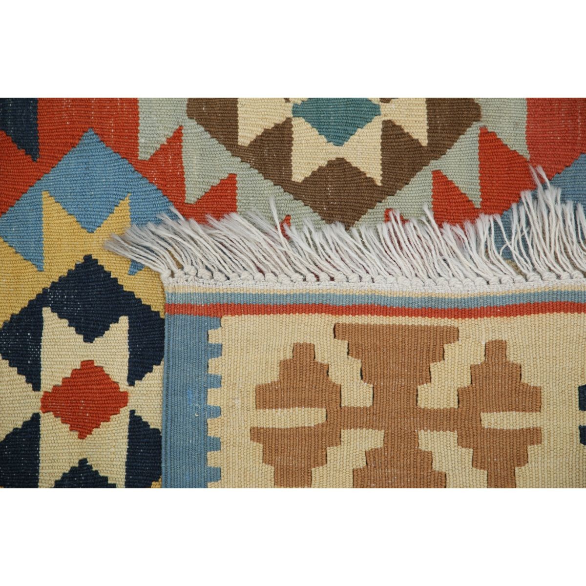 Kafkaas 6x8 Hand Woven Washable Wool Rug - Colorful