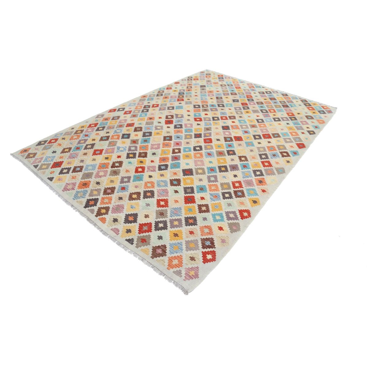 Maimana 7x10 Hand Woven Washable Wool Rug - Colorful