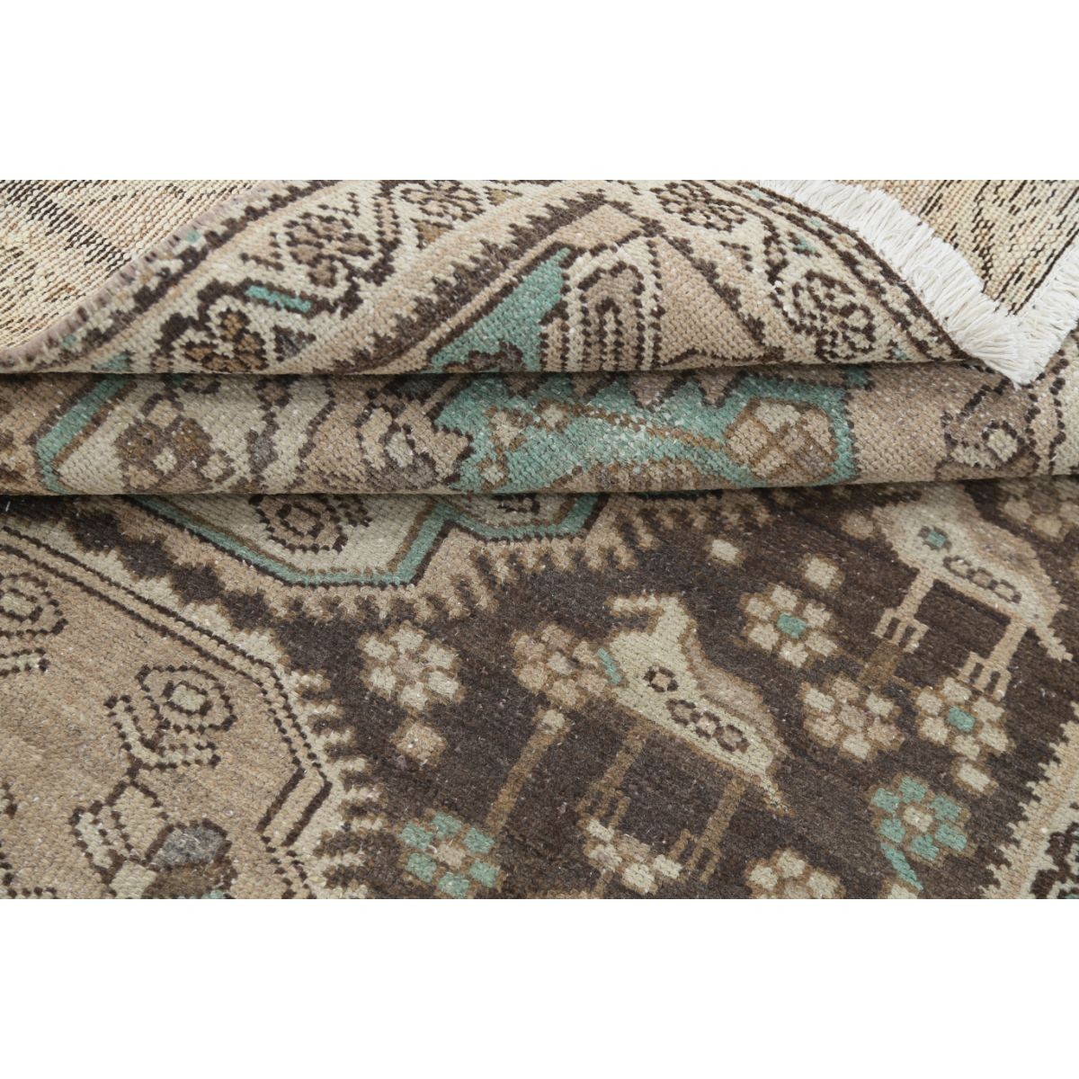 Vintage 3x11 Handmade Double Knotted Washable Wool Runner - Soft Hues