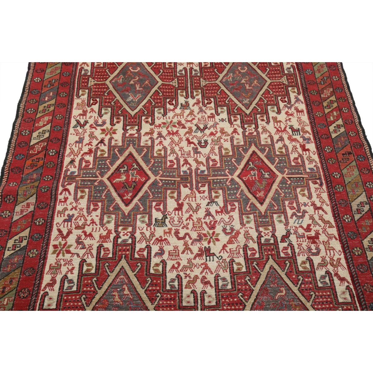 Silki 4x6 Hand Woven Washable Silk Rug - Colorful