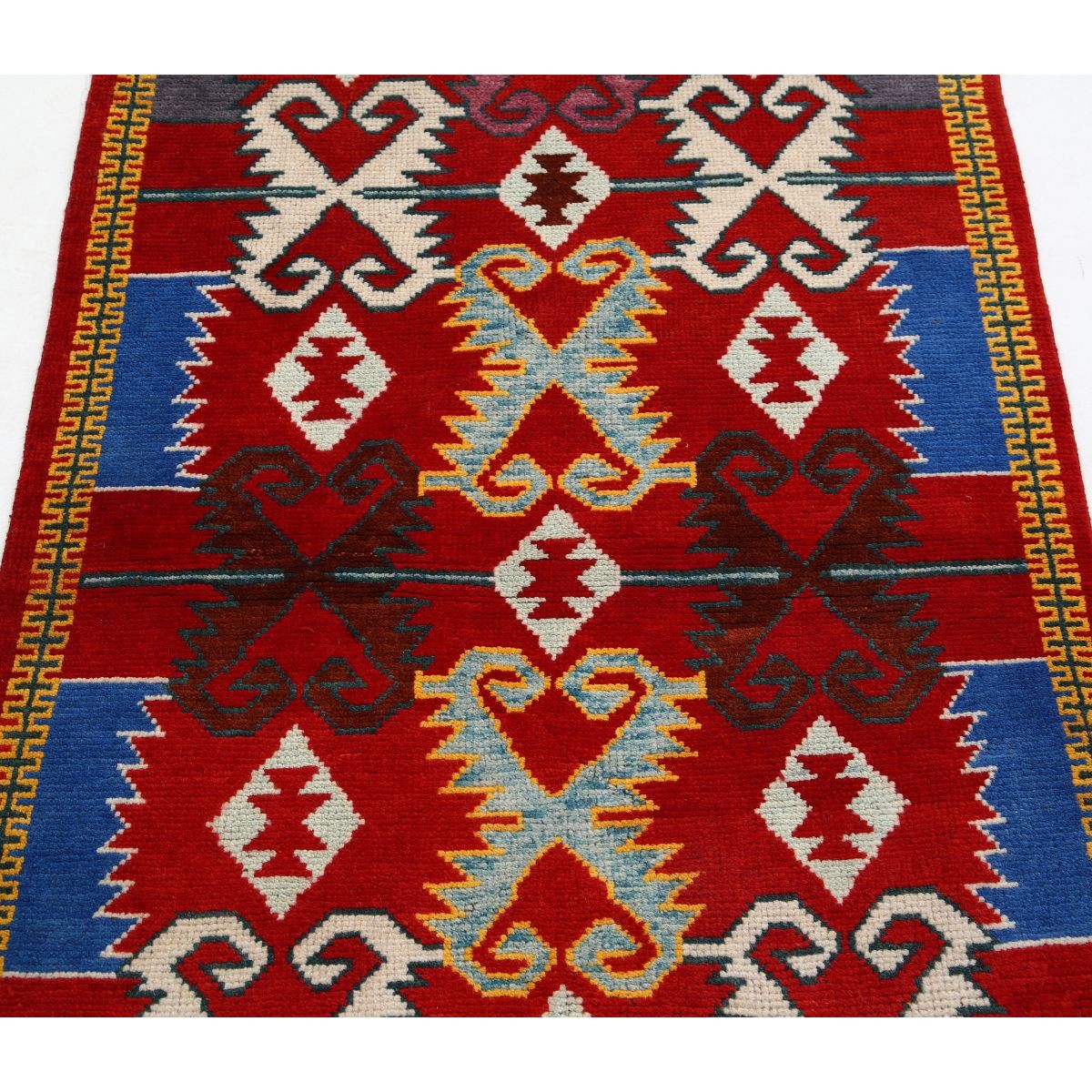 Revival 3x5 Handmade Double Knotted Washable Wool Rug - Colorful