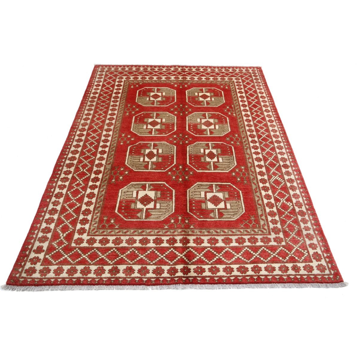 Revival 5x7 Handmade Double Knotted Washable Wool Rug - Colorful