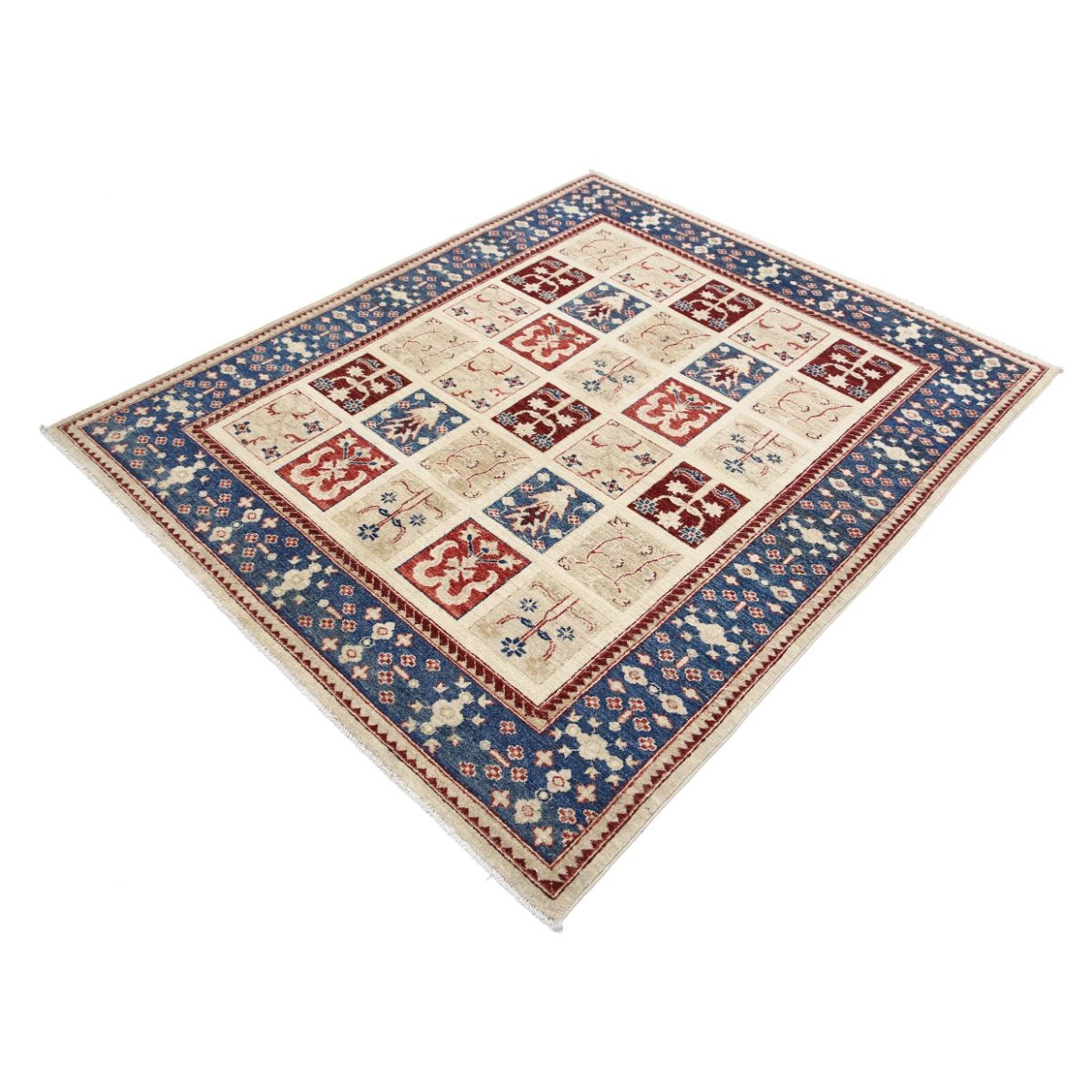 Bakhtiari 5x6 Handmade Double Knotted Washable Wool Rug - Colorful