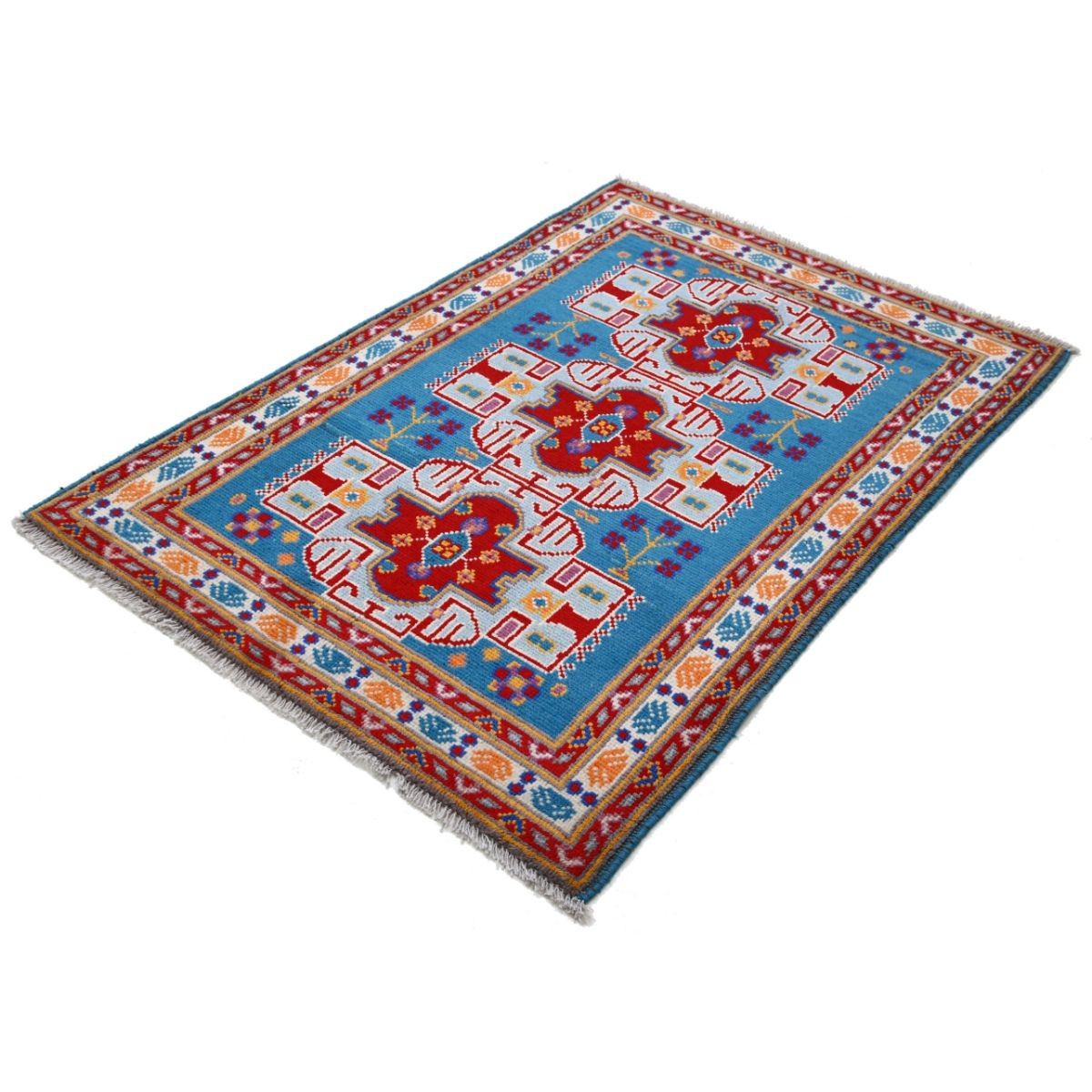 Revival 3x5 Handmade Double Knotted Washable Wool Rug - Colorful