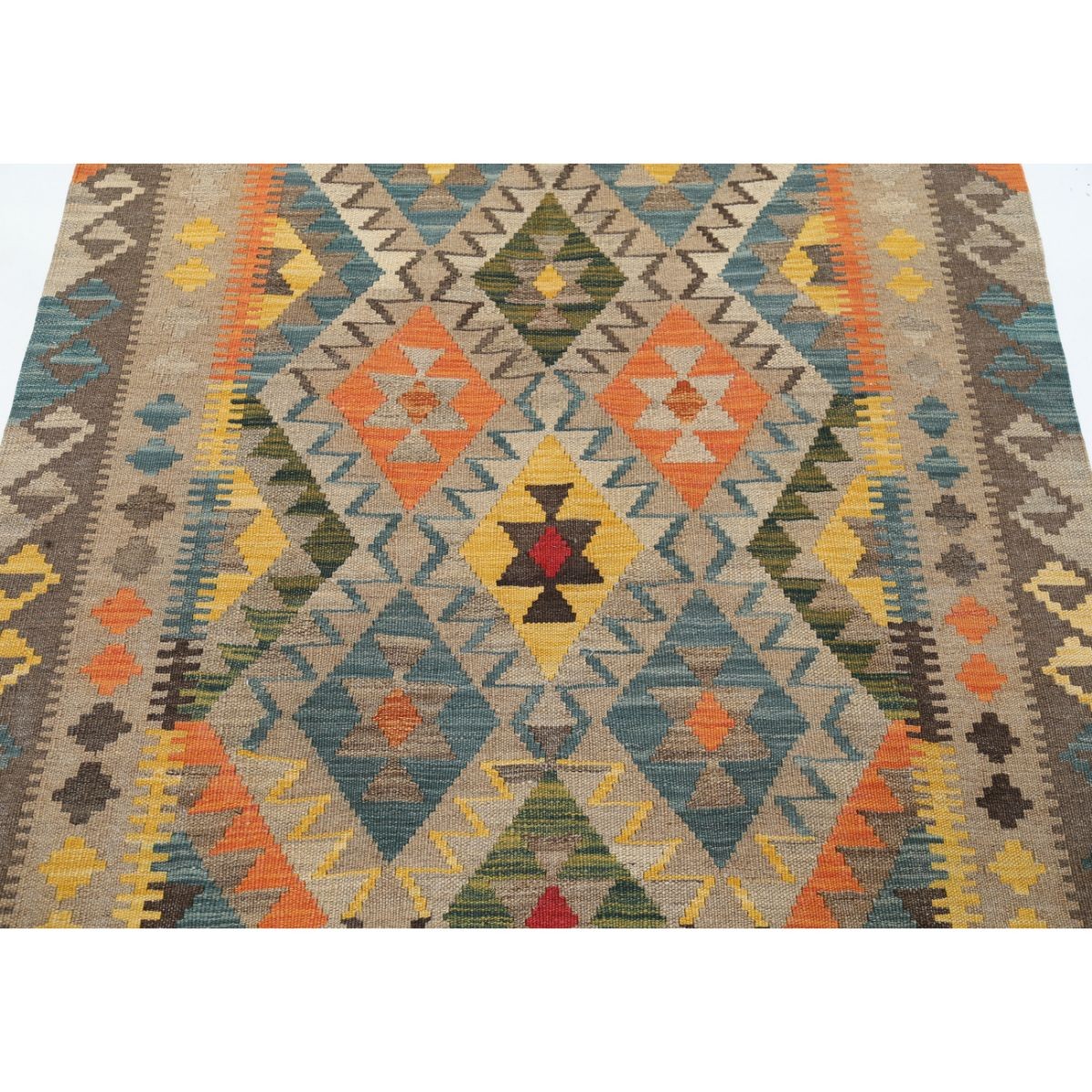 Maimana 4x6 Hand Woven Washable Wool Rug - Colorful
