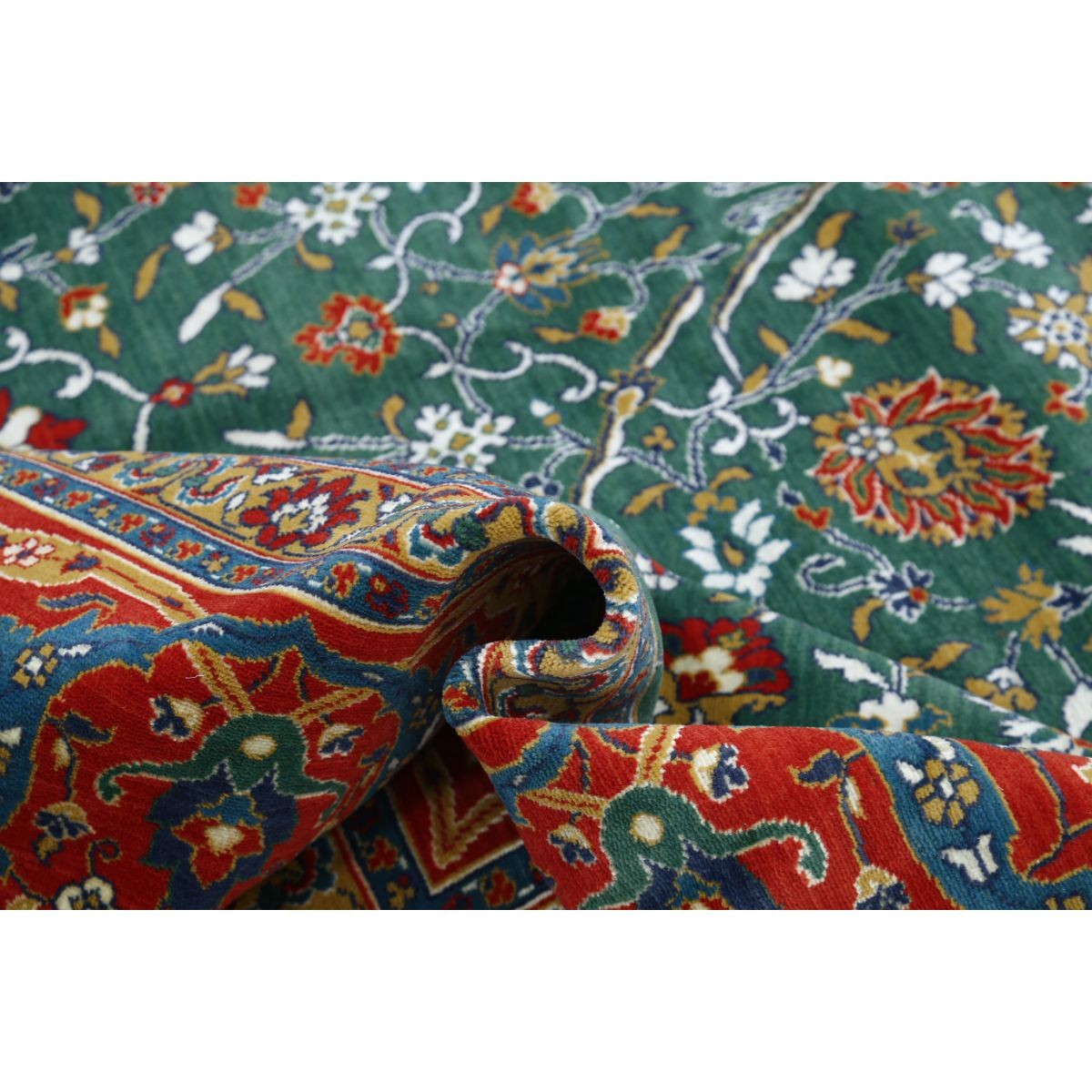 Gulshan-8'10" 9x12 Powered-Loomed Washable Wool Rug - Colorful