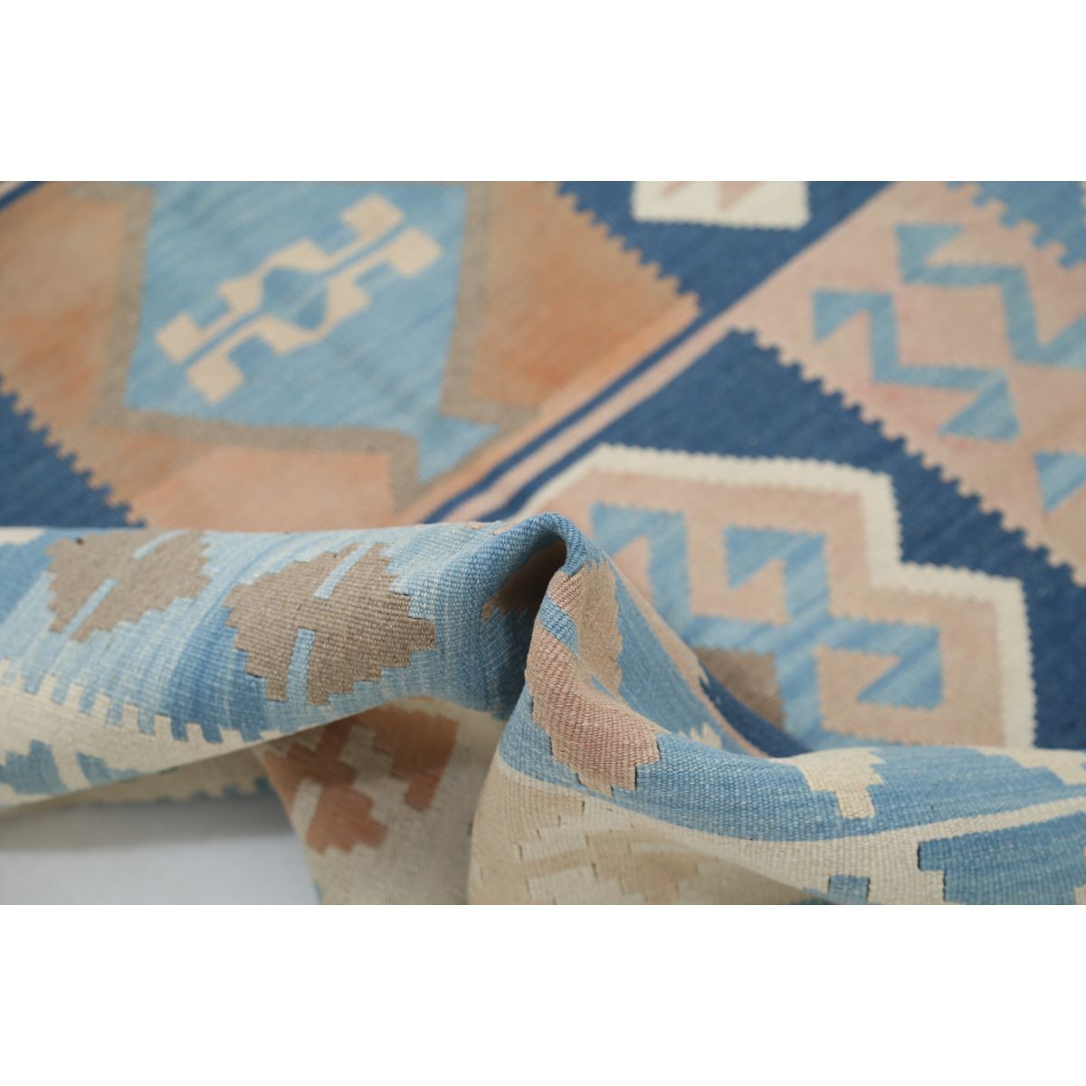 Kafkaas 5x7 Hand Woven Washable Wool Rug - Soft Hues