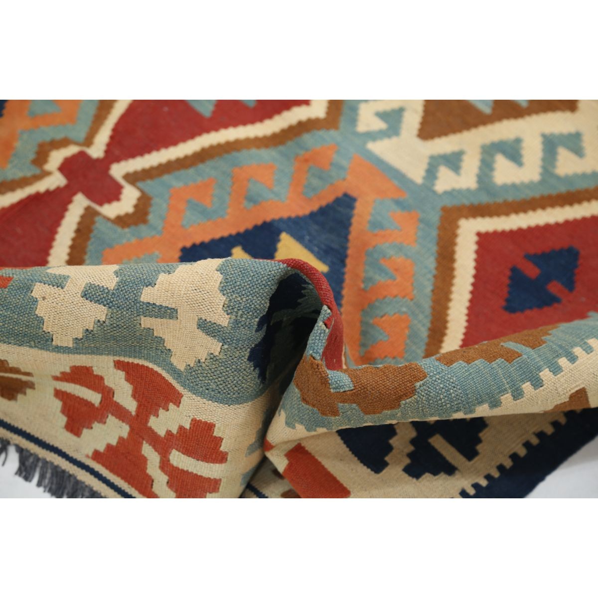 Kafkaas 5x7 Hand Woven Washable Wool Rug - Colorful