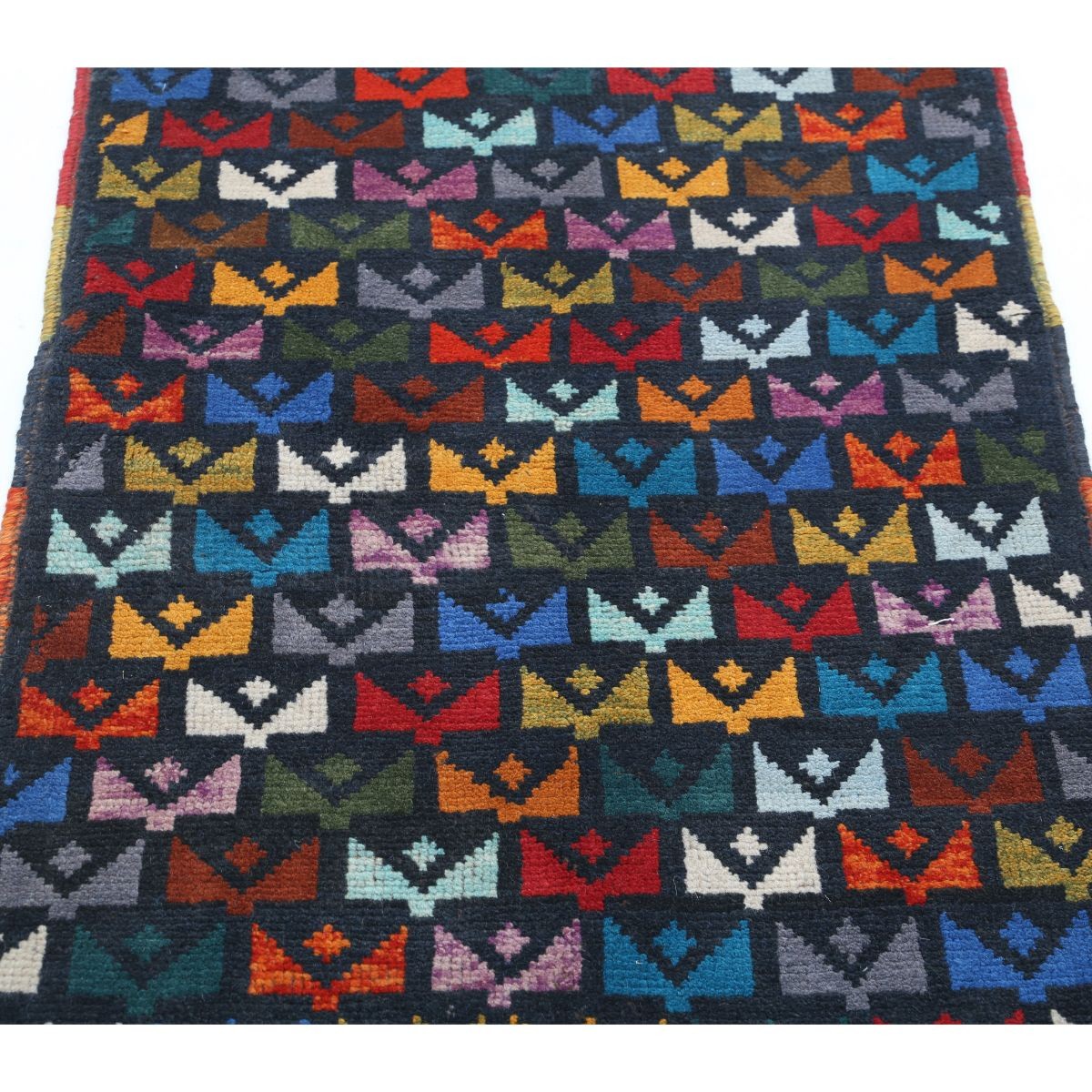 Revival 3x4 Handmade Double Knotted Washable Wool Rug - Colorful