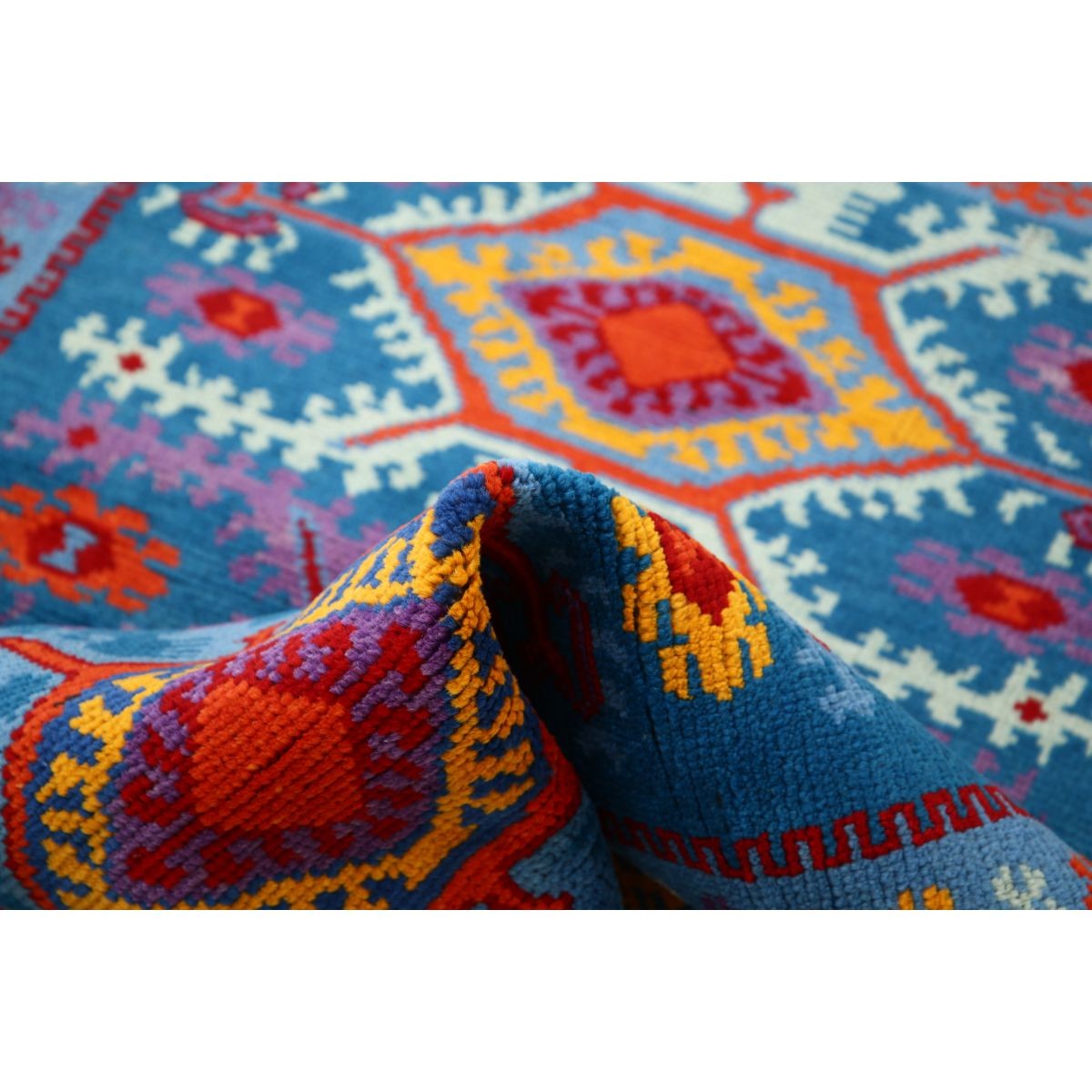 Revival 3x5 Handmade Double Knotted Washable Wool Rug - Colorful