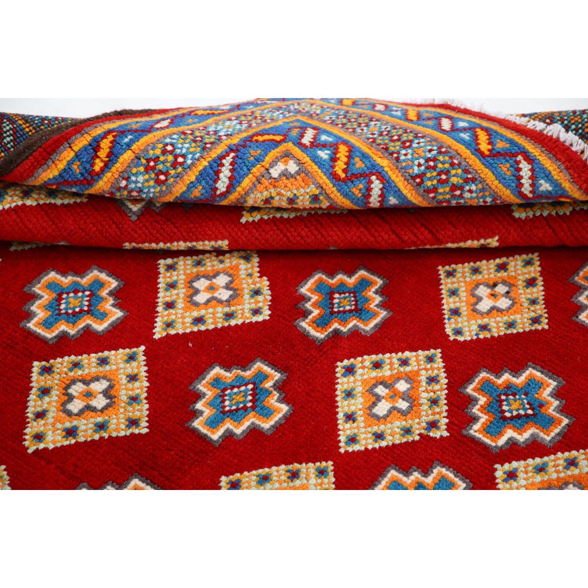Revival 5x6 Handmade Double Knotted Washable Wool Rug - Colorful