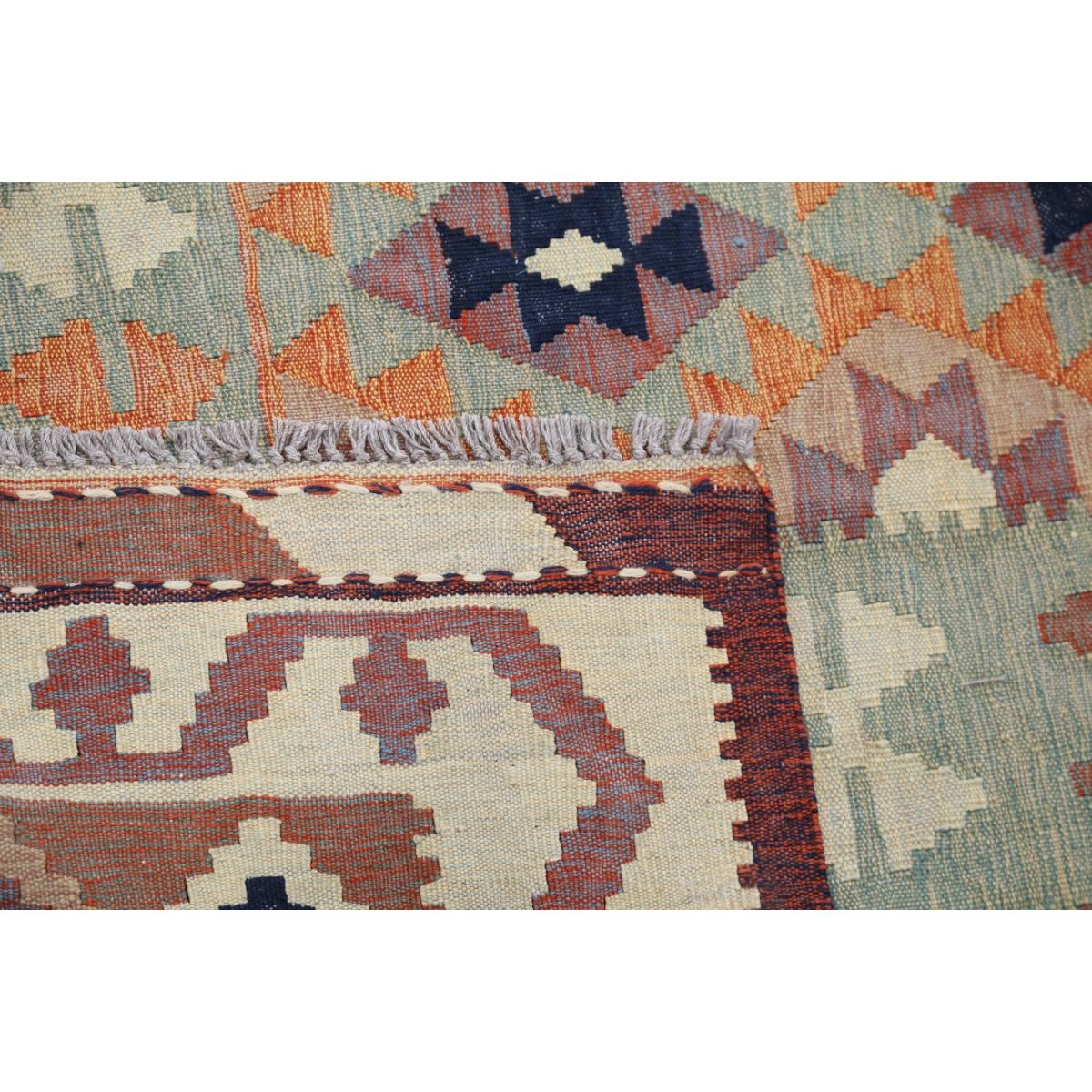 Kafkaas 7x10 Hand Woven Washable Wool Rug - Colorful