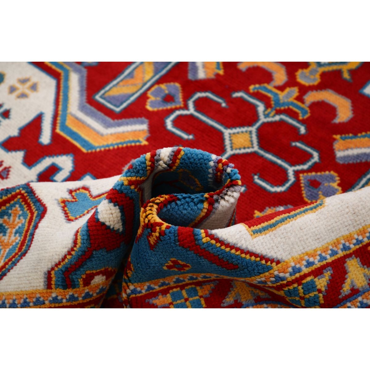 Revival 5x7 Handmade Double Knotted Washable Wool Rug - Colorful