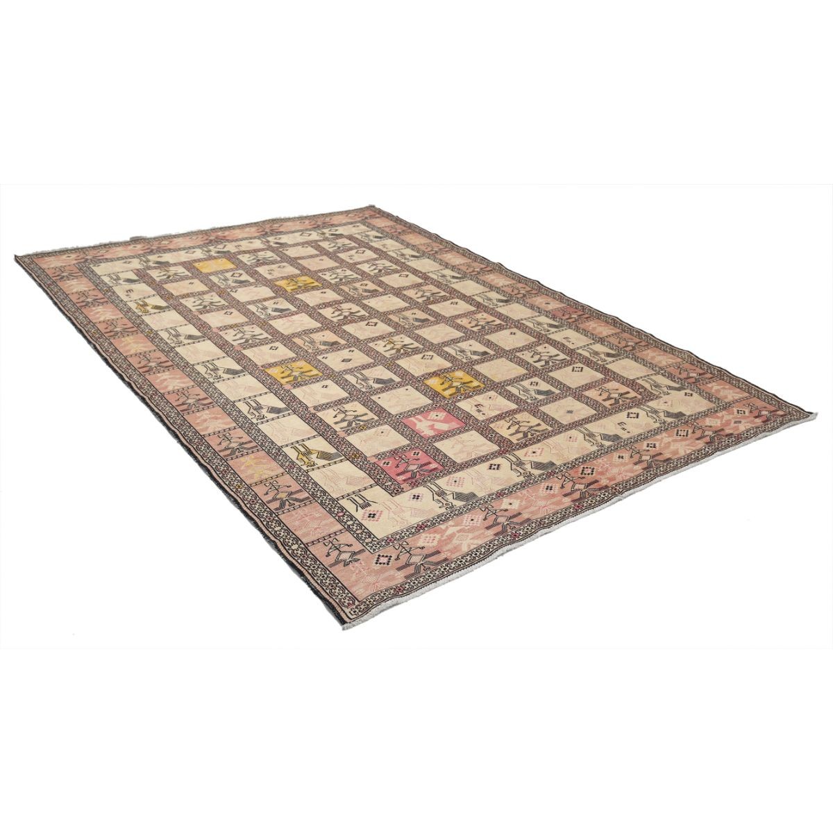 Silki 6x9 Hand Woven Washable Silk Rug - Colorful