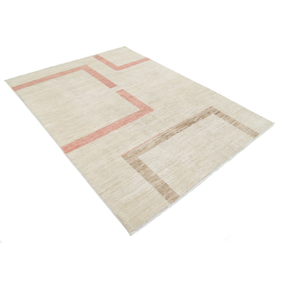 Modcar 6x8 Handmade Double Knotted Washable Wool Rug - Colorful