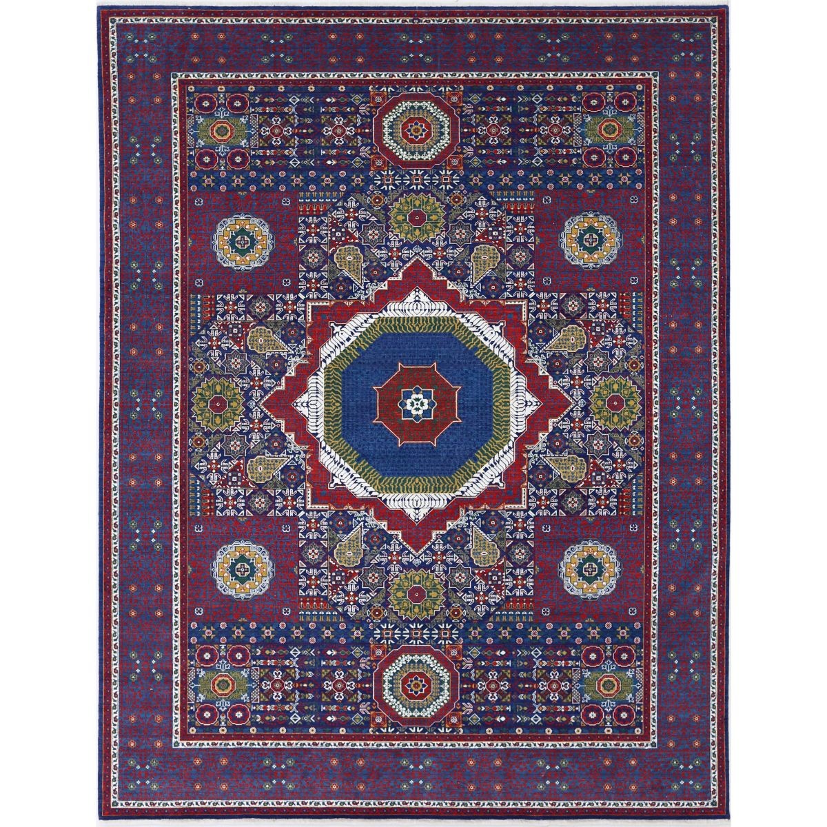 Gulshan 9x12 Machine-Made Washable Wool Rug - Colorful