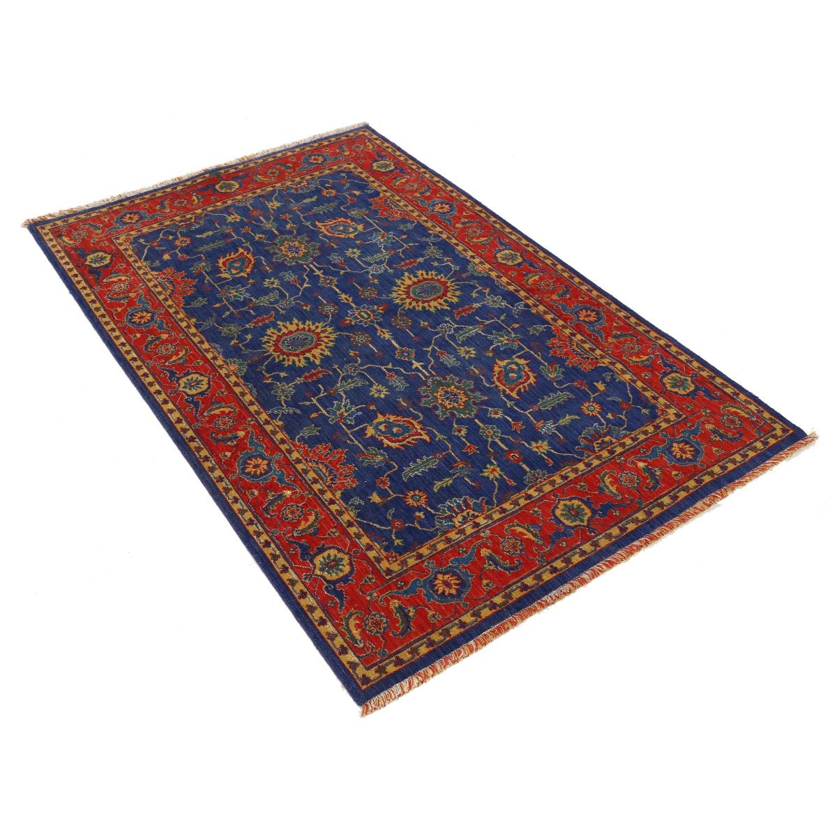 Gulshan-3'10" 4x6 Machine-Made Washable Wool Rug - Colorful
