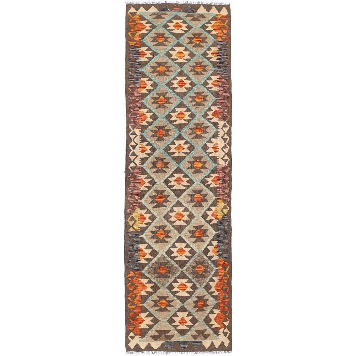Maimana 3x10 Hand Woven Washable Wool Runner - Colorful