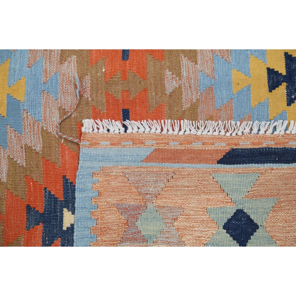 Kafkaas 5x7 Hand Woven Washable Wool Rug - Colorful