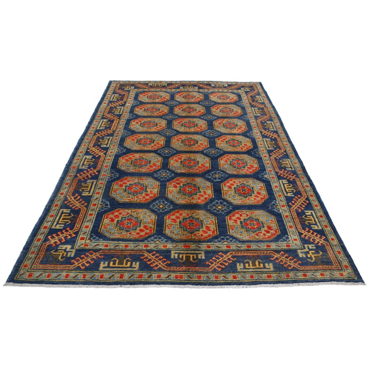 Revival 6x8 Handmade Double Knotted Washable Wool Rug - Colorful