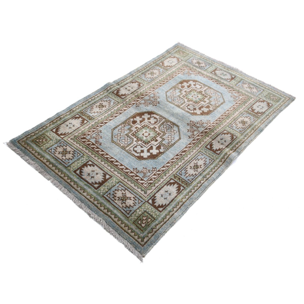 Revival 3x5 Handmade Double Knotted Washable Wool Rug - Colorful