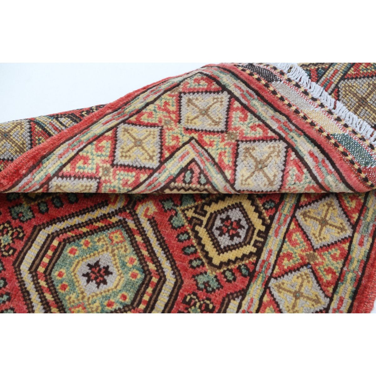 Revival 2x3 Handmade Double Knotted Washable Wool Rug - Colorful