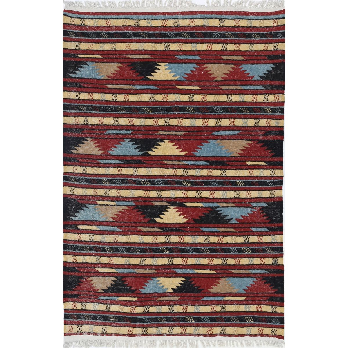 Maliki 3x5 Hand Woven Washable Wool Rug - Colorful