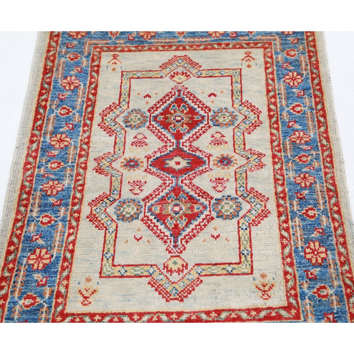 Revival 2x3 Handmade Double Knotted Washable Wool Rug - Colorful