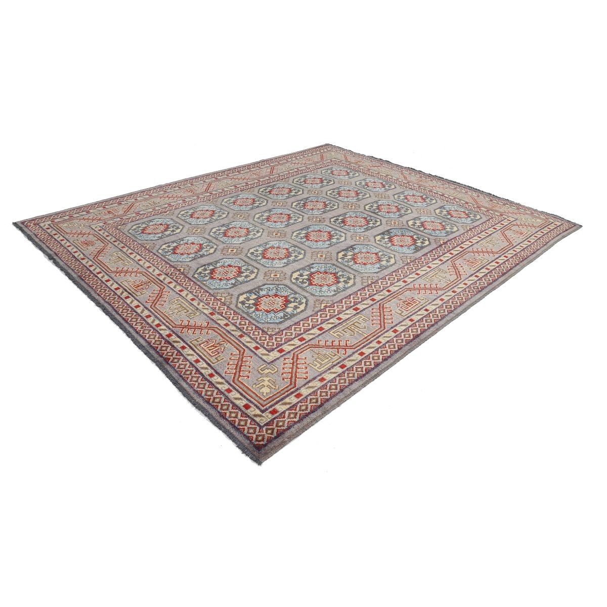 Revival 8x10 Handmade Double Knotted Washable Wool Rug - Colorful