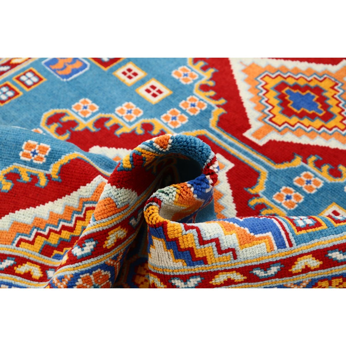 Revival 5x7 Handmade Double Knotted Washable Wool Rug - Colorful