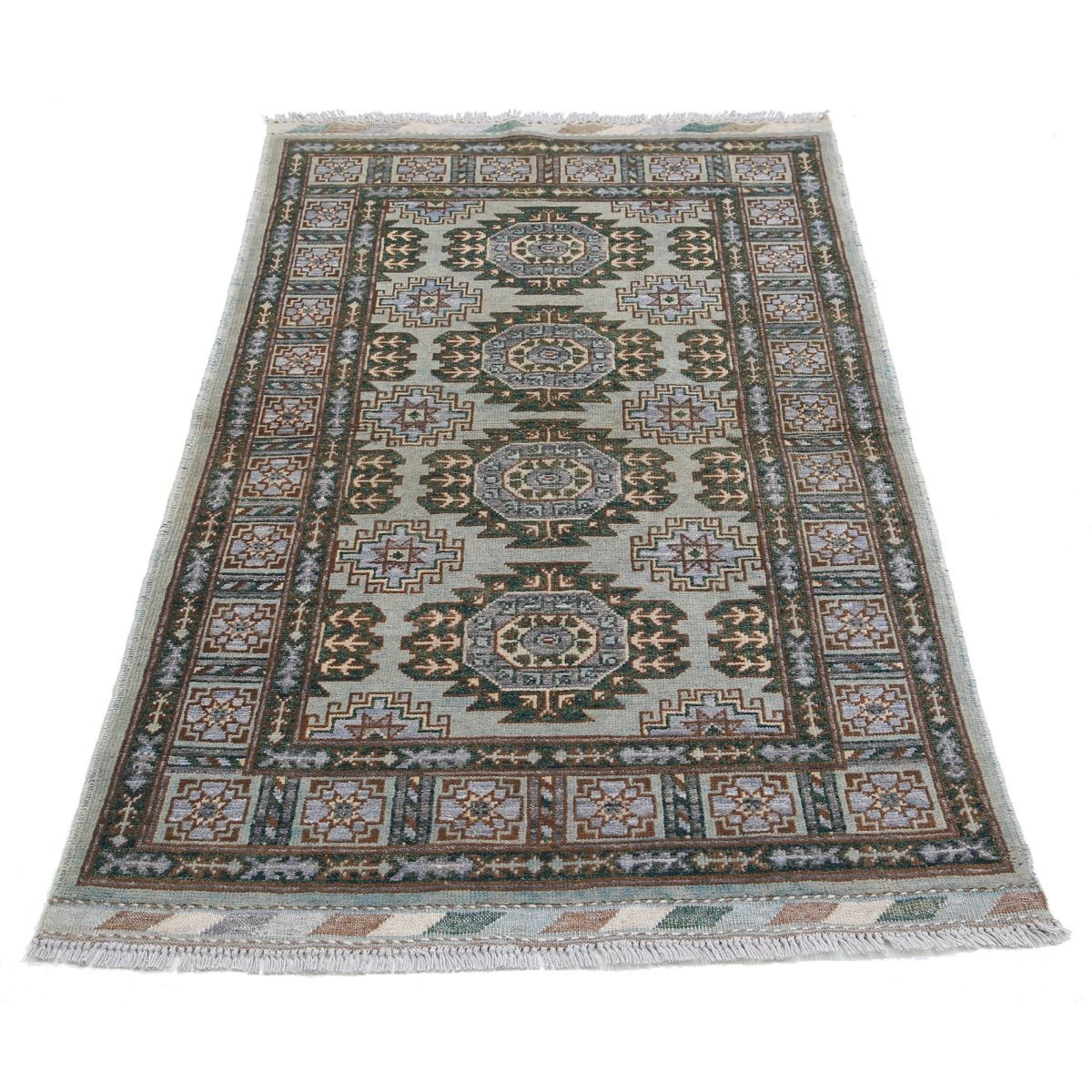 Revival 3x5 Handmade Double Knotted Washable Wool Rug - Colorful