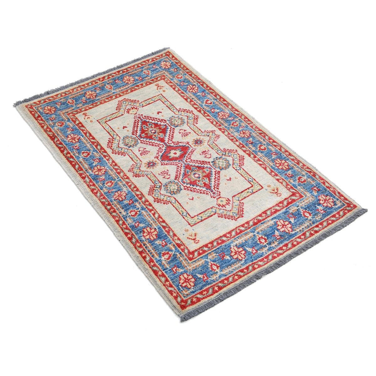 Revival 2x3 Handmade Double Knotted Washable Wool Rug - Colorful