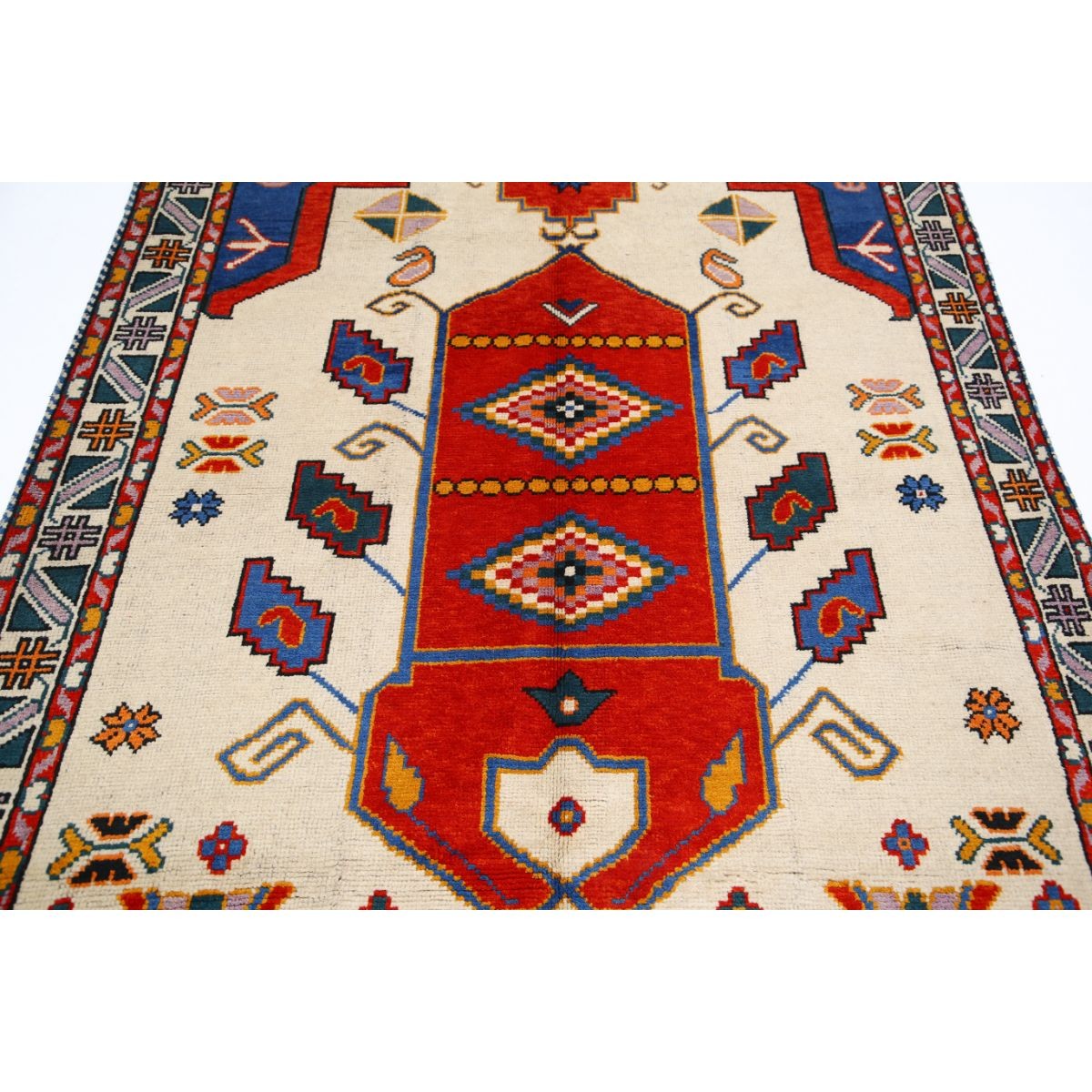 Revival 5x8 Handmade Double Knotted Washable Wool Rug - Colorful