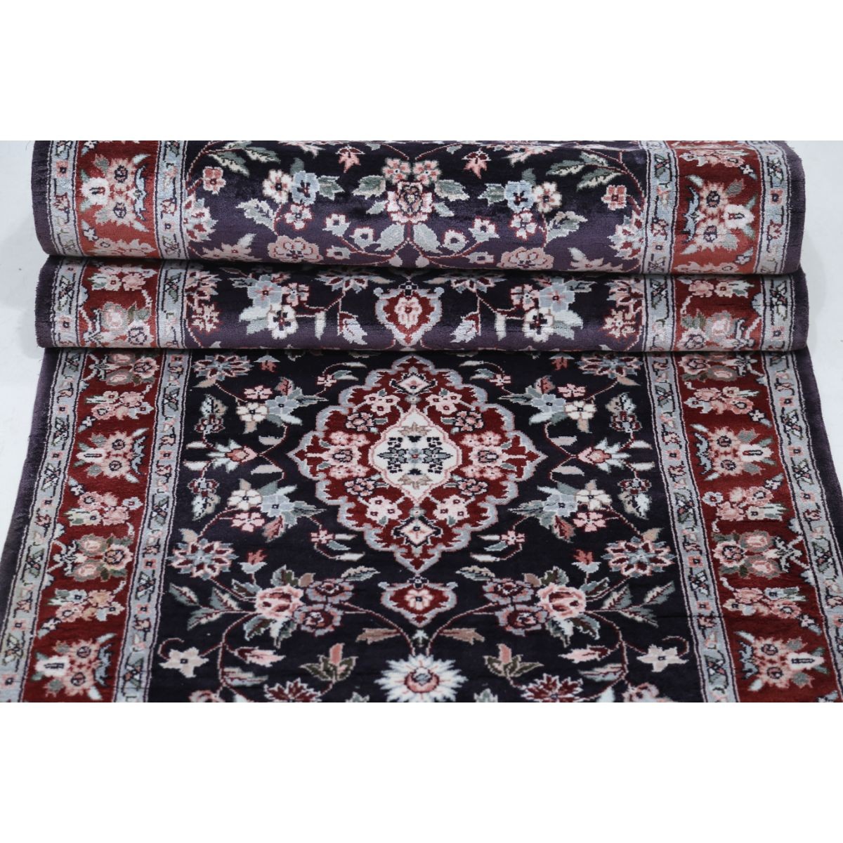 Legacy 3x14 Handmade Double Knotted Washable Art Silk Runner - Colorful