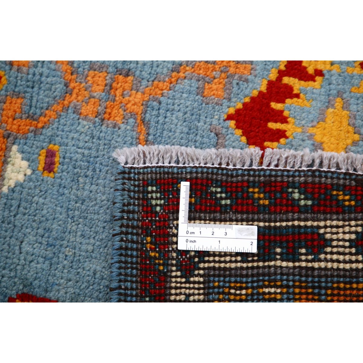 Revival 4x5 Handmade Double Knotted Washable Wool Rug - Colorful