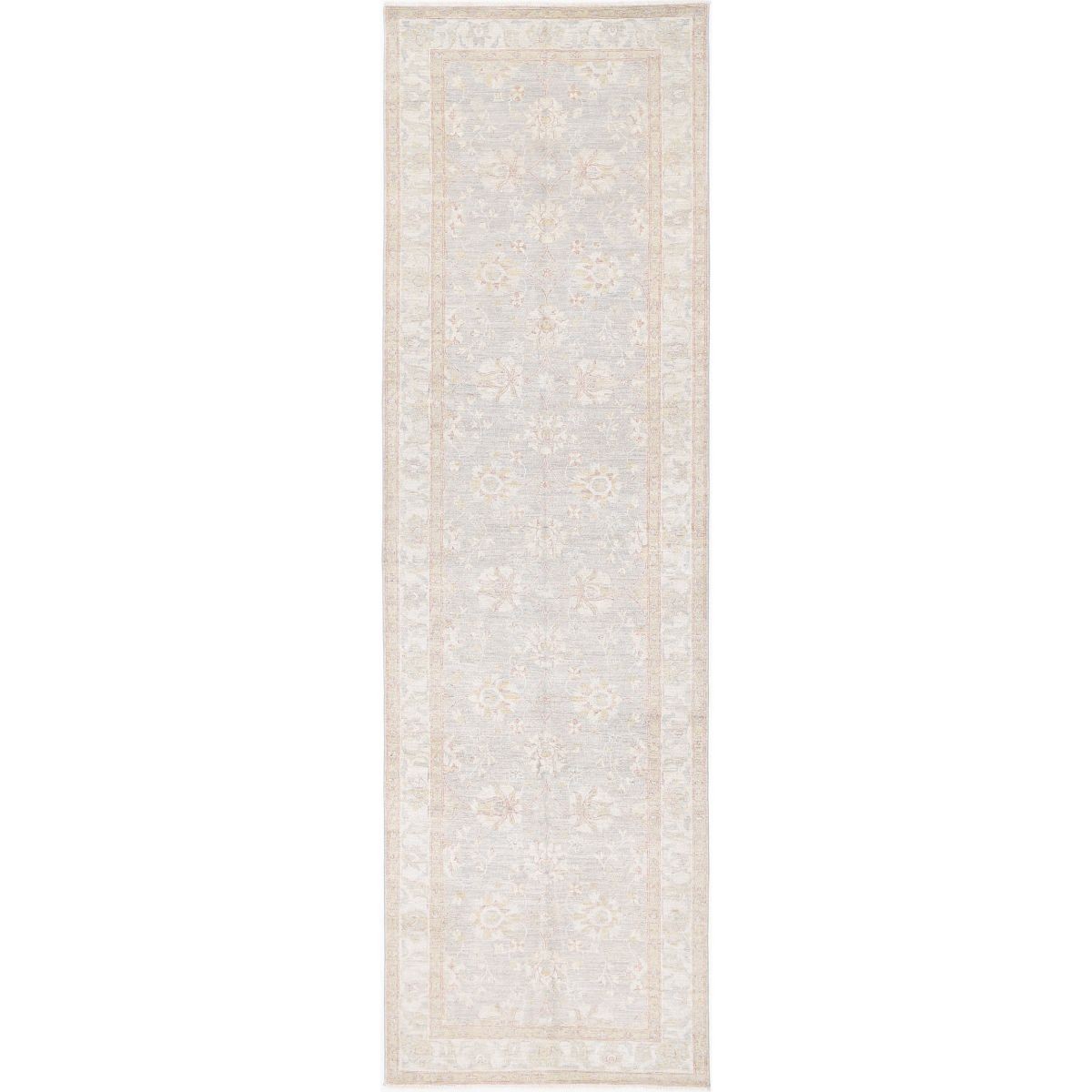 Serenity 4x14 Hand-Knotted Washable Wool Runner - Soft Hues