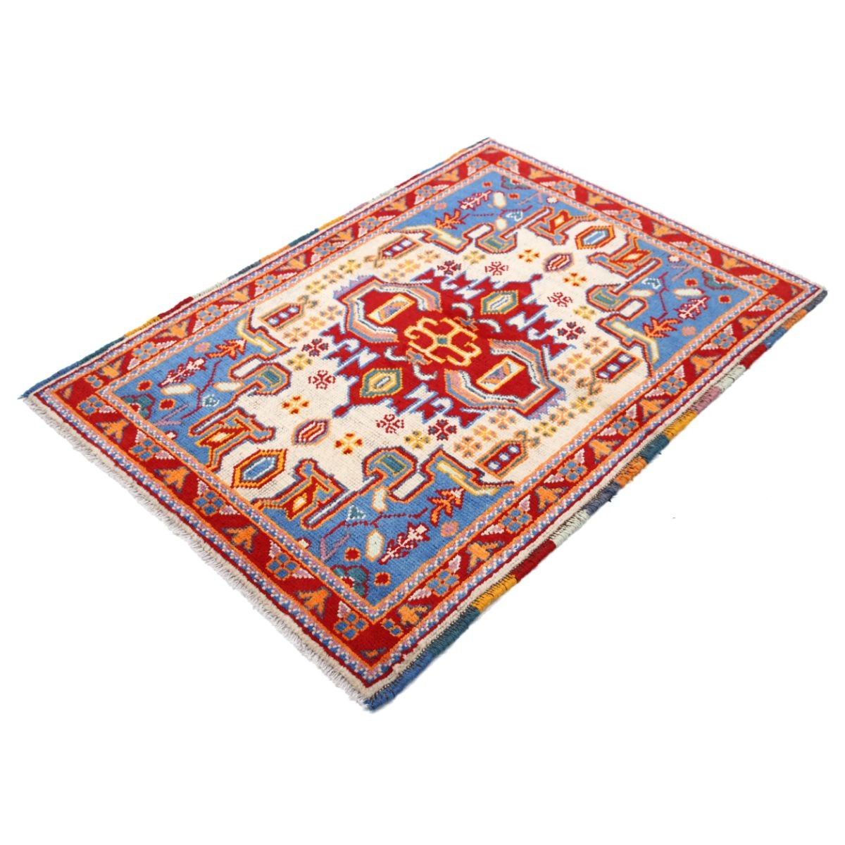 Revival 3x5 Handmade Double Knotted Washable Wool Rug - Colorful