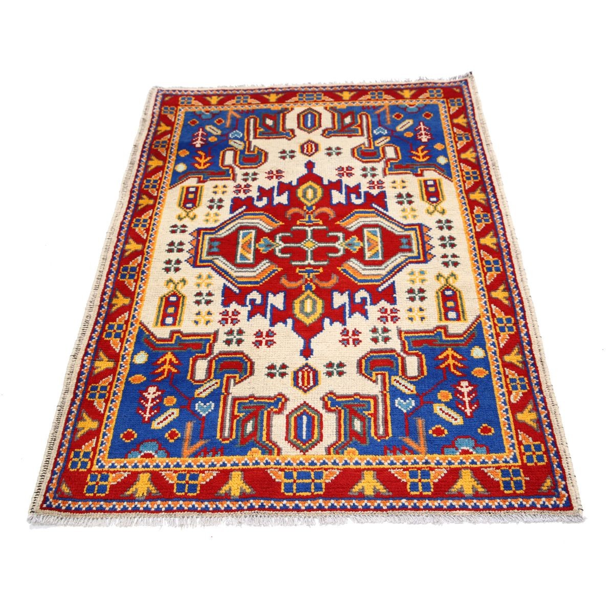 Revival 3x5 Handmade Double Knotted Washable Wool Rug - Colorful