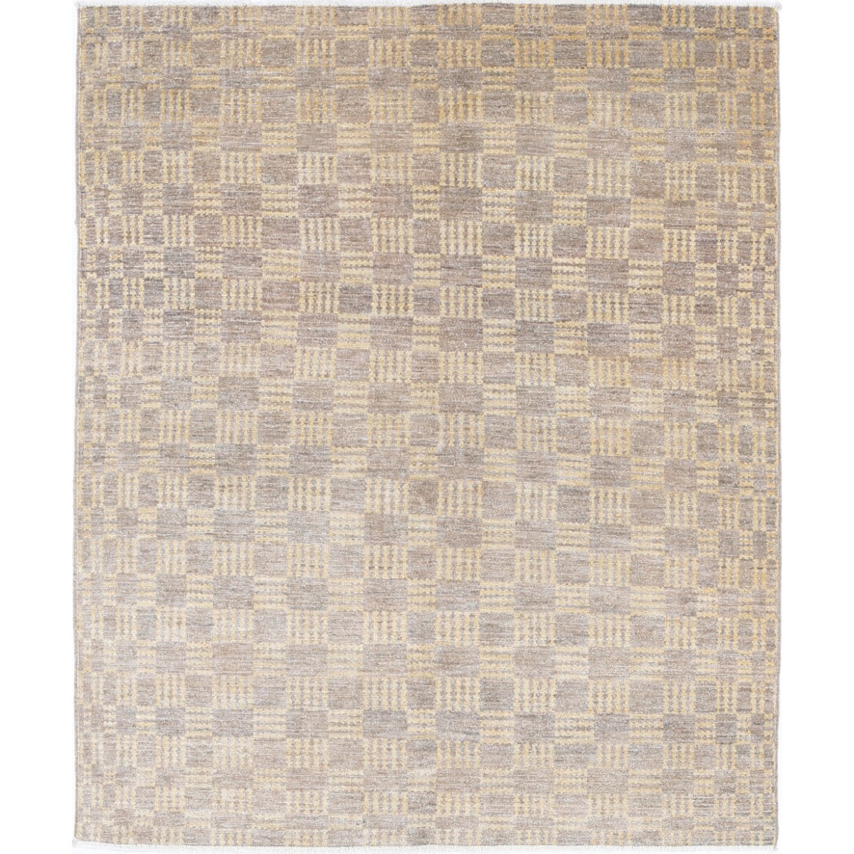 Modcar 5x6 Handmade Double Knotted Washable Wool Rug - Colorful