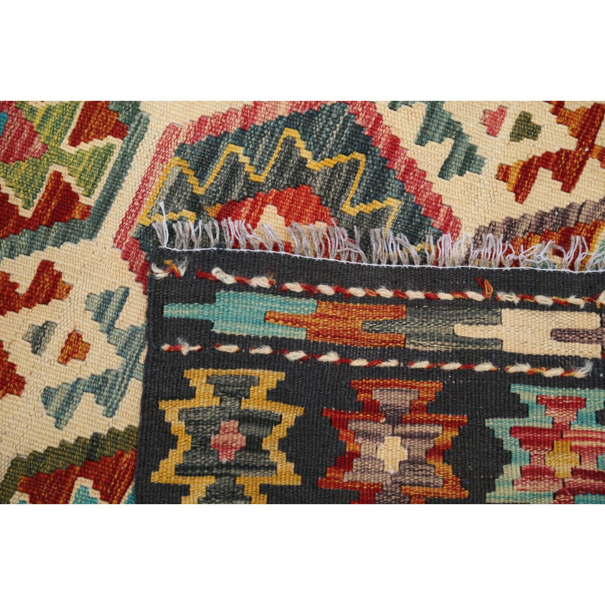 Maimana 5x7 Hand Woven Washable Wool Rug - Colorful