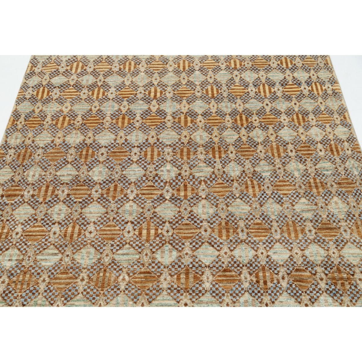 Modcar 5x7 Handmade Double Knotted Washable Wool Rug - Colorful