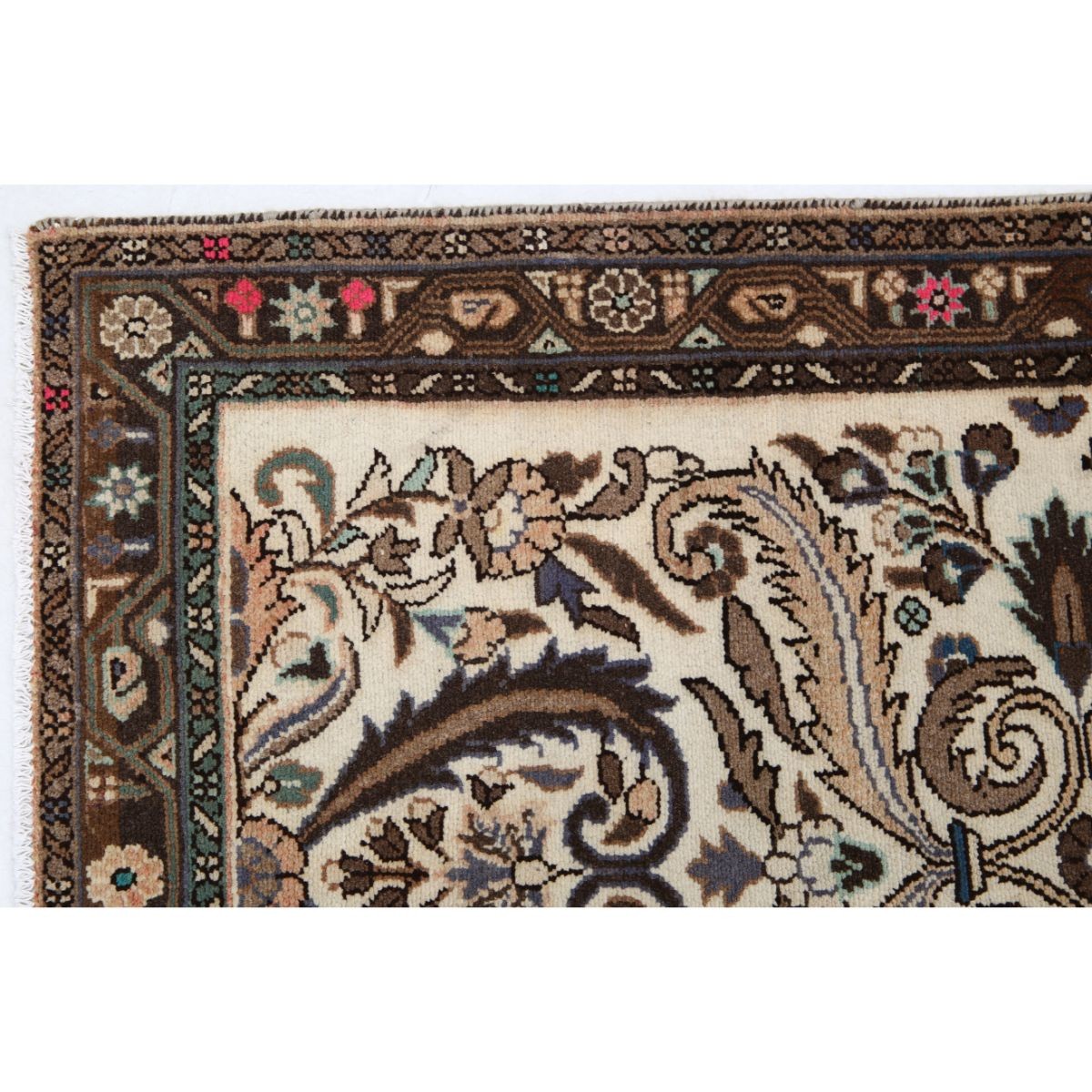 Vintage 3x8 Handmade Double Knotted Washable Wool Rug - Soft Hues